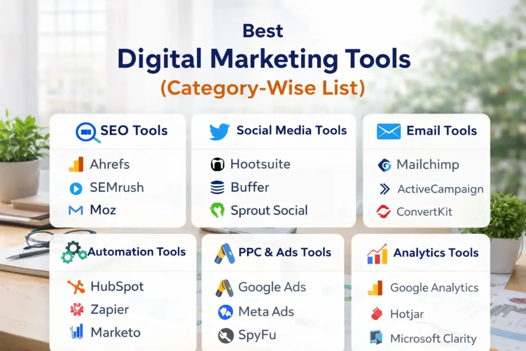 Best Digital Marketing Tools (Category-Wise List)